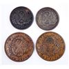 Image 1 : CANADA TOKENS 1842-1844 A Lot of 4 Province of Canada Pieces Fine+-Extra Fine
