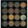 Image 2 : Quebec Bank Tokens 1852 One Penny PC-4 A lot of 16 pieces AG-Fine