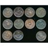 Image 2 : Bank of Upper Canada 1852-57 Half Penny PC-5 A study group of 11 pieces