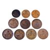 Image 2 : CANADA TOKENS 1852-1857 A Lot of 10 Province of Canada Pieces Fine-ExtraFine+