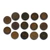 Image 2 : PATRIOTIC CIVIL WAR TOKENS A Lot of 14 Coins Die #'s 1-36 in Fine-Extra Fine