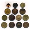 Image 1 : US MERCHANT TOKINS 1850-1941 A Lot of 14 Pieces All Coin Motifs Fine-UNC.