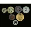 Image 2 : Tokens - USA - 7 Pcs. Northeastern States Store cards and Transportation