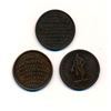 Image 1 : UNITED STATES OF AMERICA HARD TIMES TOKENS A Lot of 3 Massachusetts Coppers