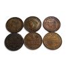 Image 2 : USA - Lot of Six Different Hard Times Tokens See Description