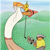 Image 2 : Xavier Cugat (1900-1990), "Skinny Golfer" Limited Edition Lithograph, Numbered a