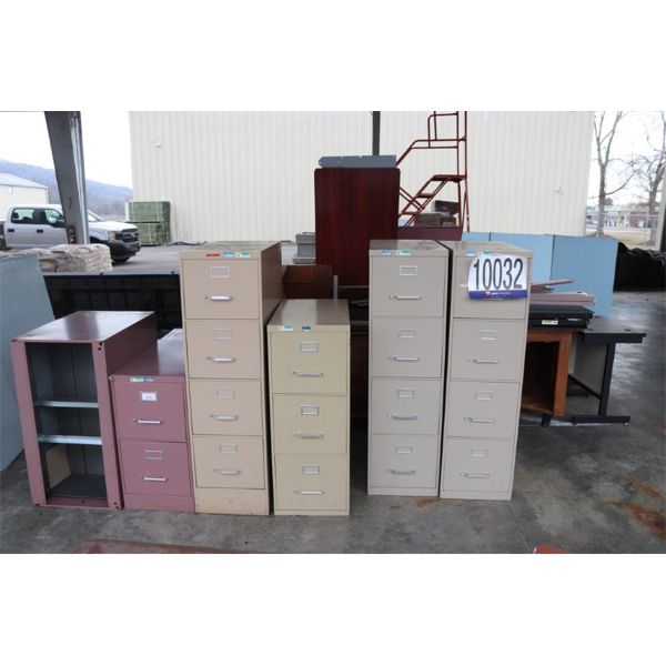 CUBICLE WALLS, DESK, CHAIRS, SOFA, FILE CABINETS, Selling Offsite: Located in Guntersville, AL