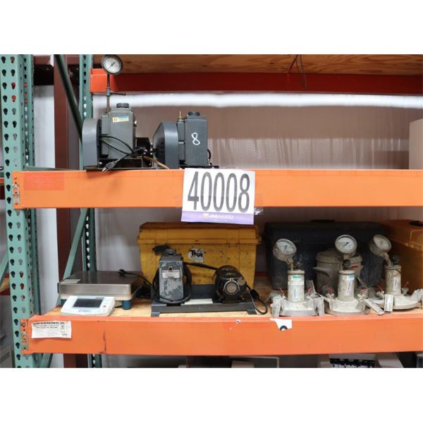 AIR ENTRAINMENT METERS, VACUUM PUMPS, SCALE, Selling Offsite: Located in Alexander City, AL