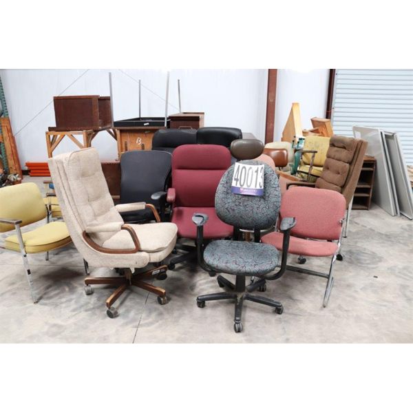 CHAIRS, BLUEPRINT RACK, TABLE, CREDENZA, CABINETS , Selling Offsite: Located in Alexander City, AL