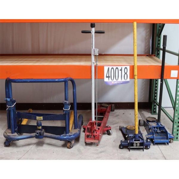 HYDRAULIC FLOOR JACKS, WHEEL DOLLY, Selling Offsite: Located in Alexander City, AL