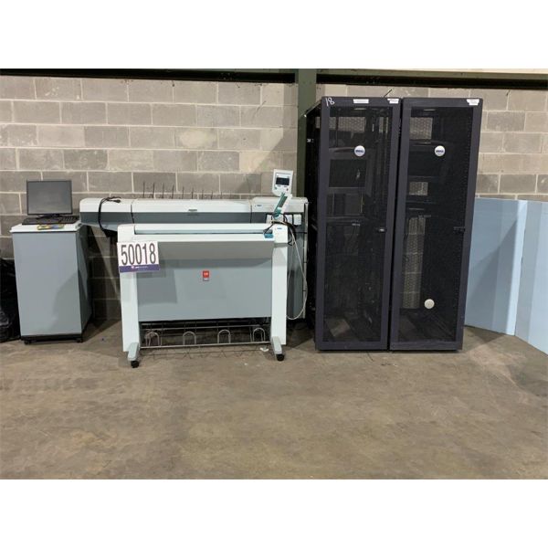 ACOUSTICAL ECLOSURE CABINET, NETWORK SWITCH, RACK MOUNTED CONSOLE, PLOTTER, BLUEPRINT SCANNER