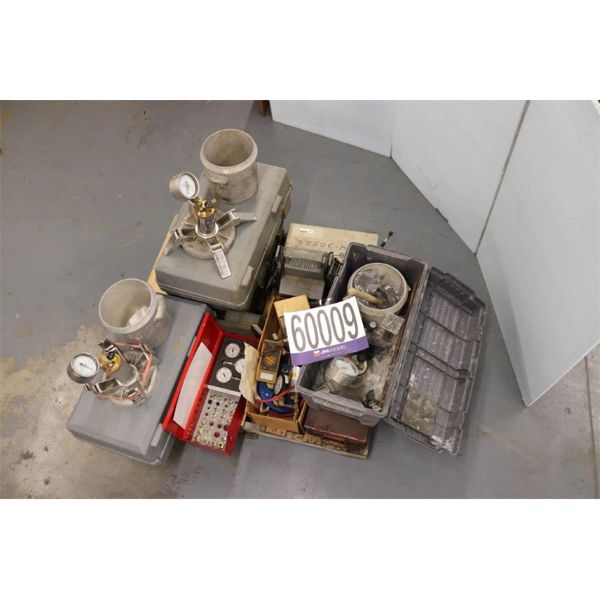 PRESSURE GAUGES, TACHOMETER, BATTERY PACK, SOCKET SET, WATERFLOW METER, RETROREFLECTOMETER, FUEL