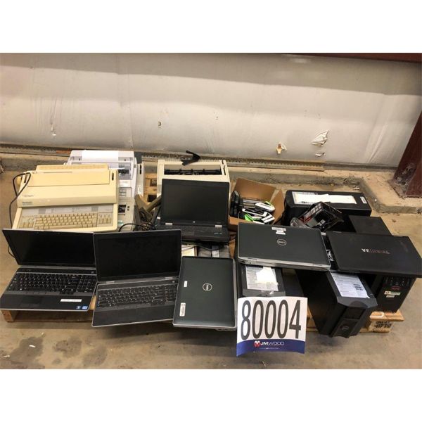 LAPTOPS, TYPEWRITERS, TABLETS,CELL PHONES, UPSs, CAMERA, LABLE PRINTER, Selling Offsite: Located in 