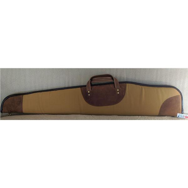Canvas Scoped Rifle Case with Leather Trim