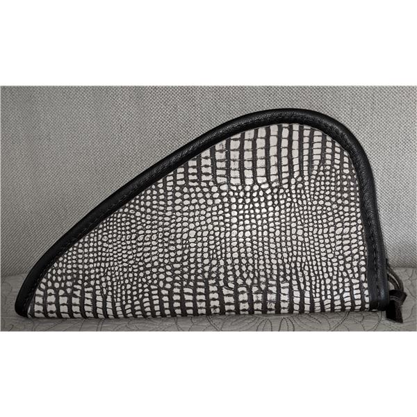 Large Pistol Leather Case Embossed Snake