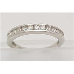 Lady's ring channel set diamond band ap