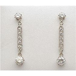 Diamond dangle earrings 1.60Ctw includi