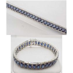 Blue sapphire and diamond bracelet, 35 