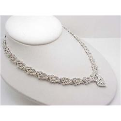 Diamond necklace; 6.18 ct 483 round ful