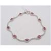 Image 1 : Lady's ruby and diamond bracelet; 9 ova