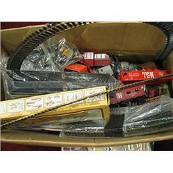Box lot of trains and track