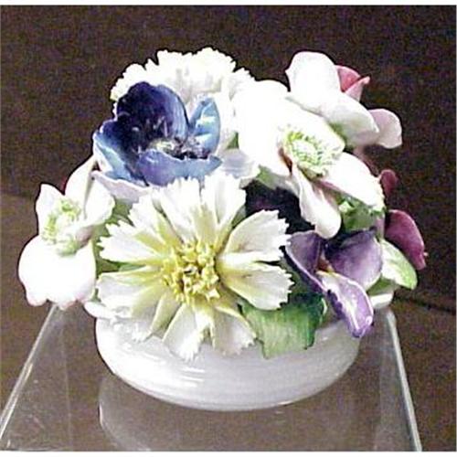 Staffordshire porcelain flower basket