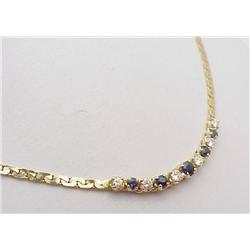 Sapphire & diamond necklace