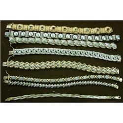 Lot sterling silver 8 bracelets 3 rings