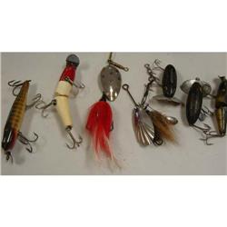 Vintage fishing lures; Kentucky Col Mug