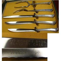 Vintage 5 pc Carving Set Rogers Bros.
