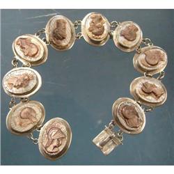 .900 silver cameo bracelet