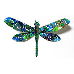 Patricia Govezensky- Original Painting on Cutout Steel "Dragonfly LXXXII"