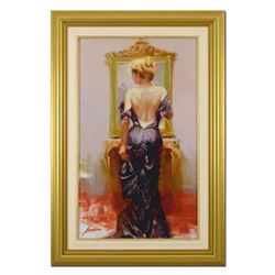 Pino (1939-2010)- Hand Embellished Giclee on Canvas  Evening Elegance 