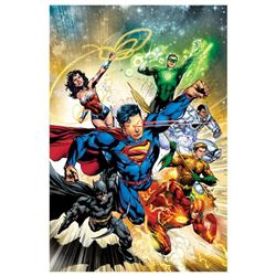 DC Comics, "Justice League #2" Numbered Limited Edition Giclee on Canvas by Ivan Reis with COA.