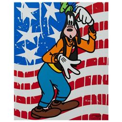 Jozza, "Goofy" Hand Signed Original Mixed Media on Canvas with COA.