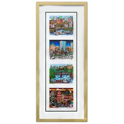 Charles Fazzino- 3D Construction Silkscreen Serigraph  Seasonally Boston 