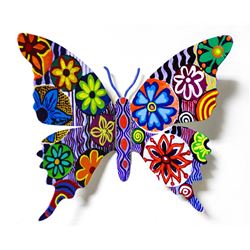 Patricia Govezensky- Original Painting on Cutout Steel "Butterfly CIII"