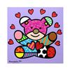 Image 1 : Romero Britto "Happy Girl" Hand Signed Limited Edition Giclee on Canvas; Authenticated