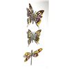 Image 2 : Patricia Govezensky- Original Painting on Cutout Steel (Set of 3) "Set of 3 Butterflies"