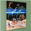 Image 1 : "Sand Bar 2" Mural Limited Edition Hand-Embellished Giclee on Canvas (42" x 53") by Michael Godard, 