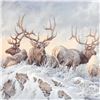 Image 2 : Larry Fanning (1938-2014), "Solstice Rendezvous - Elk" Limited Edition Lithograph, Numbered and Hand