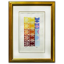 Yaacov Agam- Original Silkscreen on parchment Paper "Untitled"