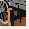 Image 2 : Armond Fields (1930-2008), "Wagon Wheel" Limited Edition Hand Pulled Original Serigraph, Numbered an