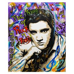 Nastya Rovenskaya- Original Oil on Canvas "The King of Rock N Roll"