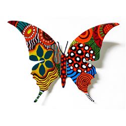 Patricia Govezensky- Original Painting on Cutout Steel  Butterfly CXVII 