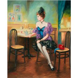 Taras Sidan- Original Giclee on Canvas "Dinner"