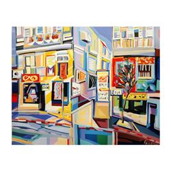 Natalie Rozenbaum, "Corner At Bugrashov" Limited Edition on Canvas, Numbered and Hand Signed with Le