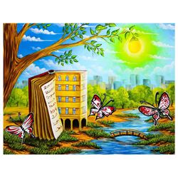 Eugene Poliarush- Original Oil on Canvas "Unique Building"