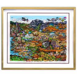 Charles Fazzino- 3D Construction Silkscreen Serigraph "O BEAUTIFUL FOR SPACIOUS SKIES…AMERICA…AMERIC