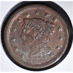 1857 LARGE DATE LARGE CENT  VF